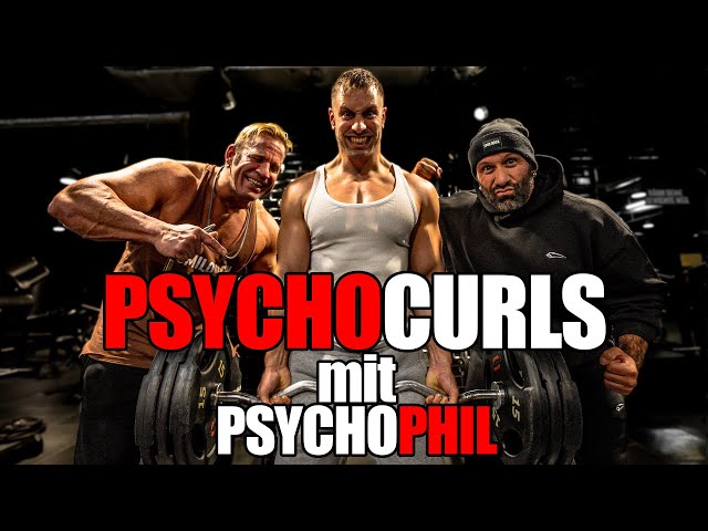 Psycho Curls mit Psycho Phil! 💪🤯 Steve Benthin, Hollywood Matze und Psycho Phil Training