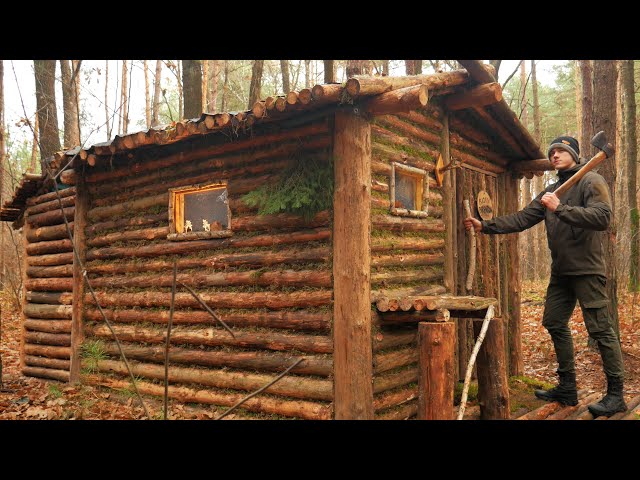 Building Log Cabin in the Forest, Shed by the Hut, In The Continuation of Construction, Workbench