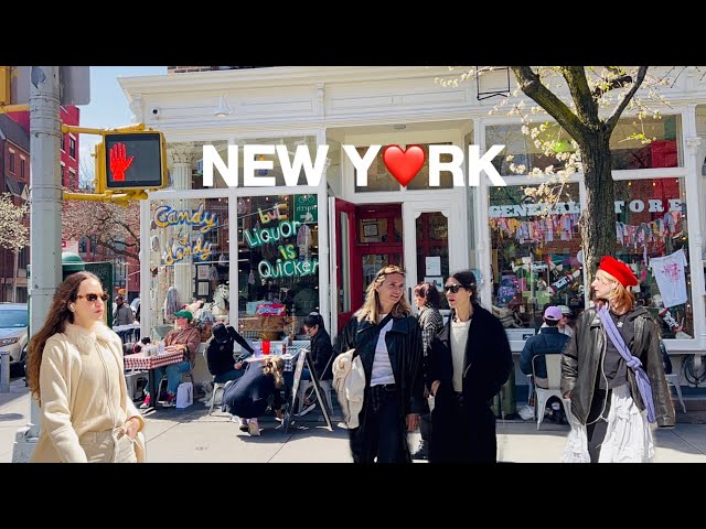 [4K]🇺🇸NYC Spring Walk🗽West Village in New York City 🌷🌸 Big Night Shop & Brunch Spots | Mar 2024