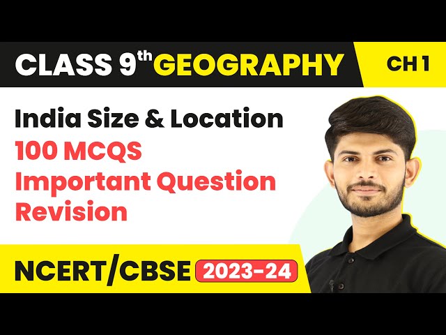 Class 9 Geography MCQs | India Size and Location Class 9 MCQs | Social Science MCQs