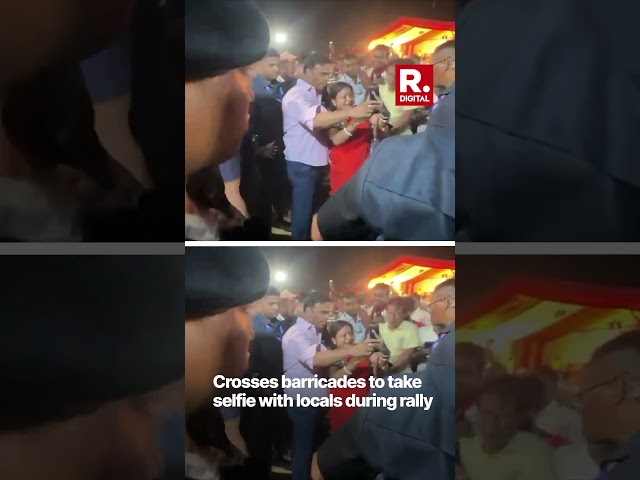 Assam CM Himanta Biswa Sarma Crosses 'Boundary' To Show 'Love' For Selfie | Video
