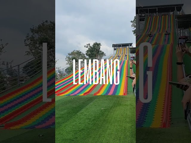 POV: Serunya Main Rainbow Slide Lembang - Meluncur 125 Meter Pakai Helm Kaya Main GoKart!! #shorts