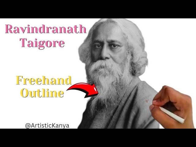 Rabindranath Tagore Drawing Easy | How To Draw Rabindranath Tagore | Rabindra Jayanti Drawing