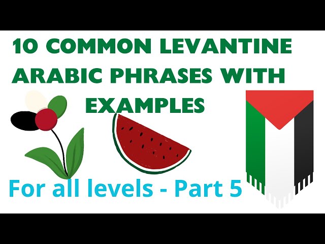 Learn 10 more Common Levantine Arabic Phrases with examples | PART FIVE