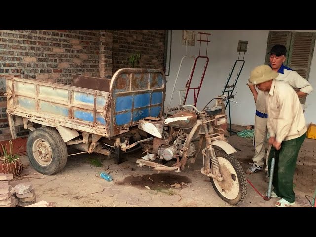 Abandoned Old 3-wheels Vehicle Restoration // Restore and Repair Broken Old Tricycles