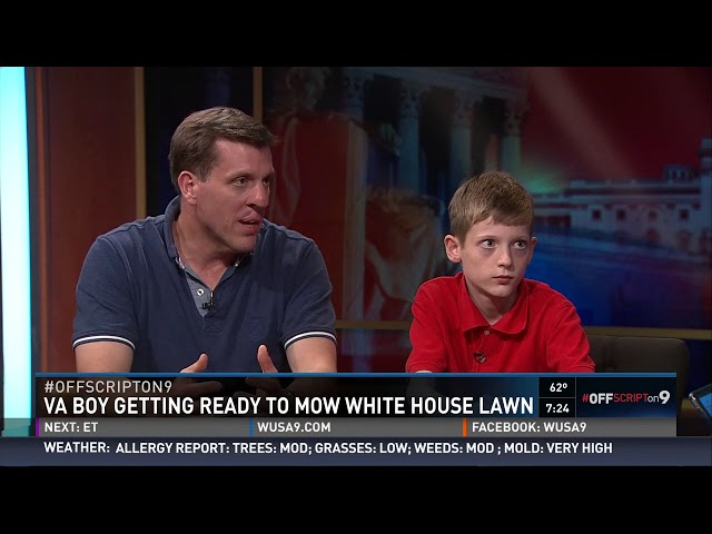 Boy offers to mow White House lawn-- and Trump accepts