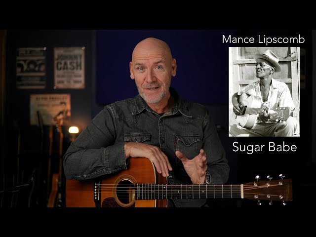 Sugar Babe - Mance Lipscomb - How to play alternating bass with a simple melody