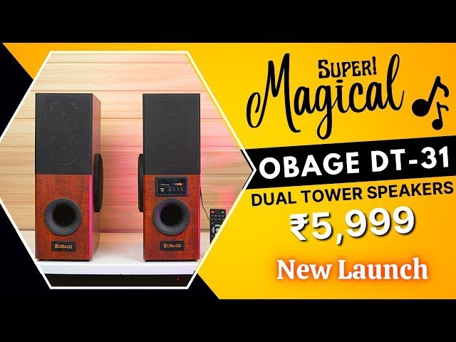 OBAGE DT 31 100 Watts Dual Tower Home Theatre System | Budget Tower Sound System Test #bass