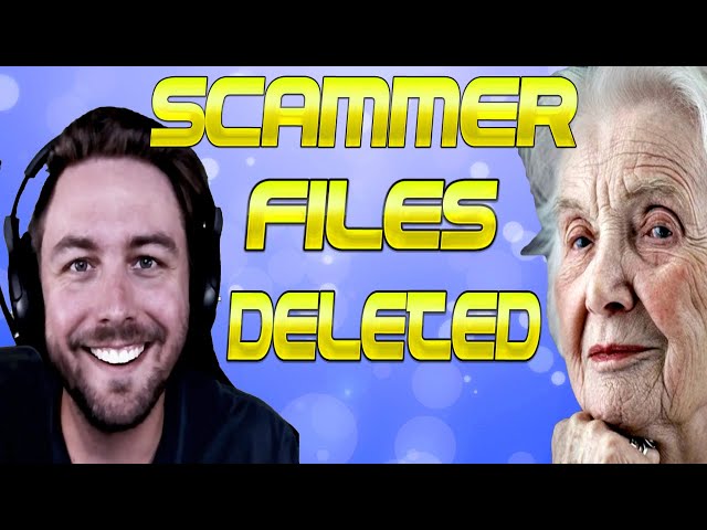 GRANNY PRANKS SCAMMER! I DELETE HIS COMPUTER FILES