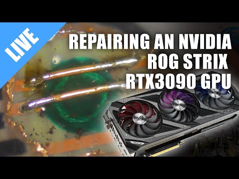 Repairing a damaged Nvidia ROG Strix GeForce RTX 3090 GPU