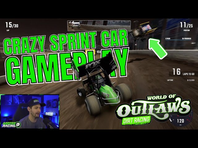 410 Sprint Car Gameplay in World of Outlaws Dirt Racing