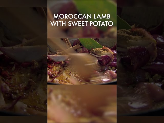 Moroccan Lamb With Sweet Potatoes & Raisins #shorts
