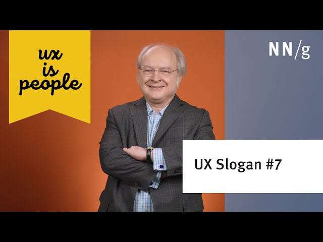 UX Is People (UX Slogan #7)