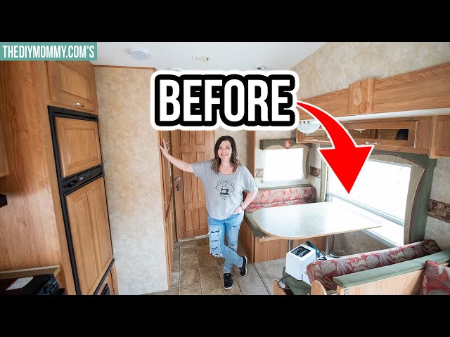 My RV remodel on a budget before & after - see the whole transformation!!