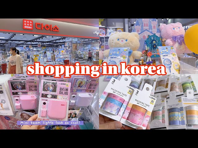shopping in korea vlog 🇰🇷 daiso stationery haul 🧸 stickers, washi tapes, fantasy world & more