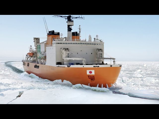 A Day in Life of Japan’s Massive Icebreaker Operating in Frozen Polar Waters