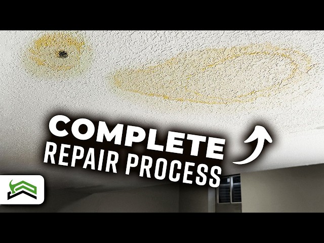 How To Stop A Water Leak And Fix A Water Damaged Drywall Ceiling