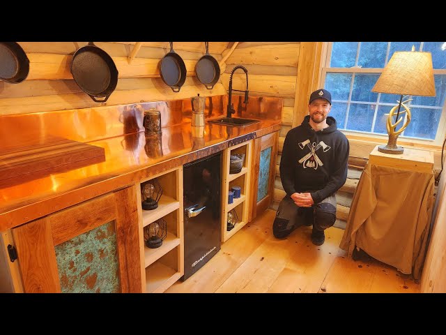 Off-Grid Water System + Copper Countertop Install / Ep110 / Outsider Cabin Build