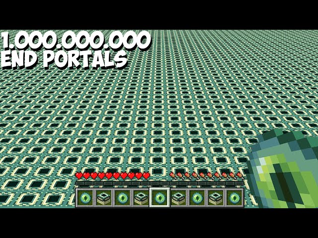 What if you ACTIVATED 1.000.000.000 END PORTAL BLOCKS in Minecraft ? BIGGEST PORTAL !