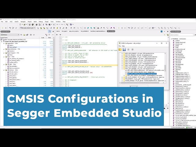 How to Use CMSIS Configurations in Segger Embedded Studio