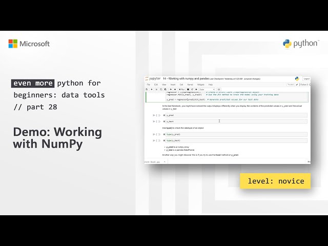Demo: Working with NumPy | Even More Python for Beginners - Data Tools [28 of 31]