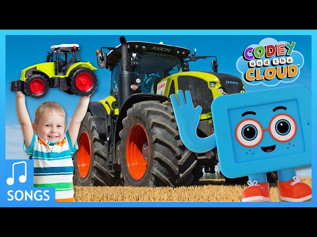 Let The Toys Make Noise Song | Real Tractors, Fire Trucks and Diggers I Codey And The Cloud S1 • E7