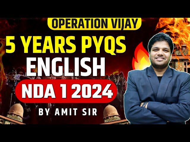 Complete NDA English 5 Years PYQs In One Shot! | English For NDA 1 2024 | Learn With Sumit
