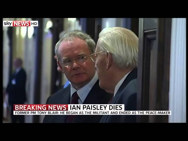 Martin McGuinness Pays Tribute To Ian Paisley