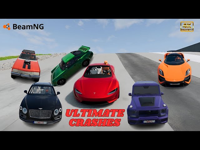 Expensive Cars Crashes | BeamNg Drive | 4k Gameplay