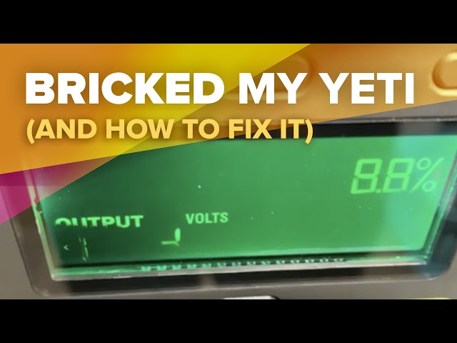 I bricked my Yeti 1000. Yikes! How to fix an unresponsive Goal Zero Yeti with a hard reset.