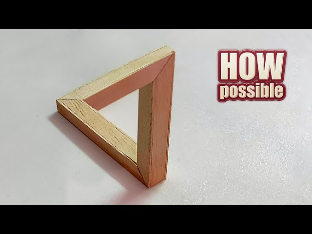 How to Make Tribar Illusion | DIY Penrose Triangle | Impossible Triangle