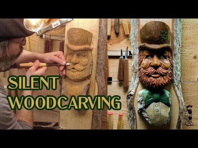 Carving The Irish Gentleman -Silent Woodcarving with Hand Tools Only