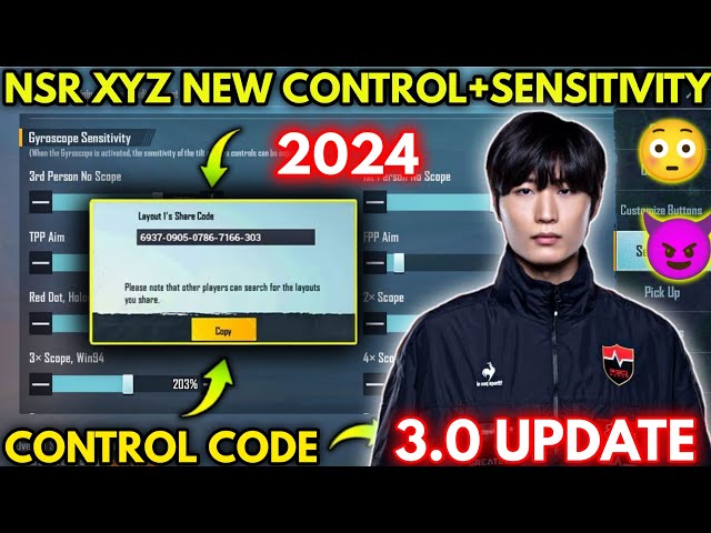 NSR XYZ NEW SENSITIVITY SETTINGS 2024 & NSR XYZ NEW 5 FINGER CONTROL BGMI/PUBG MOBILE