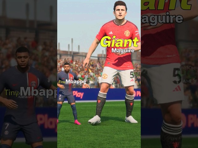 tiny MBAPPE vs giant MAGUIRE - RACE🏅#fc24 #eafc24 #race #fifa #maguire #mbappe