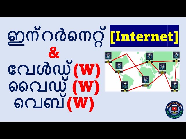 മലയാളത്തിൽ ഇന്റർനെറ്റും, വേൾഡ് വൈഡ് വെബും (WWW) | Internet and World Wide Web (WWW) in Malayalam