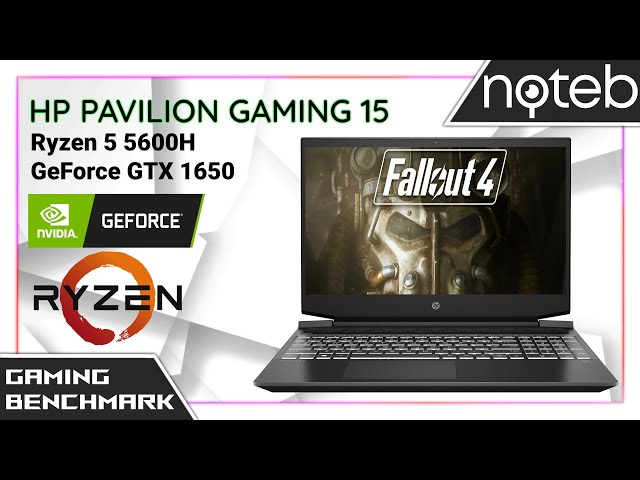 HP Pavilion Gaming 15-ec2 - Fallout 4 Gameplay Benchmark (Ryzen 5 5600H, GTX 1650)
