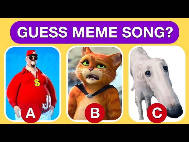 Guess Meme SONG #2 | Skibidi dom dom, Puss in boots, M3gan | Quiz