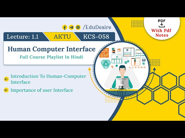 Introduction To Human-Computer Interface (HCI)  | Importance of user Interface | HCI | AKTU