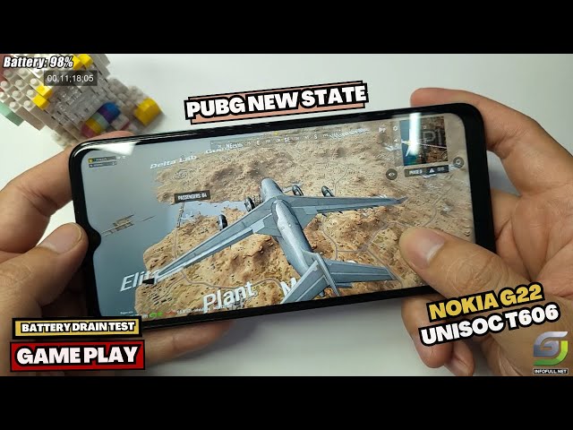 Nokia G22 Test game PUBG New State 90 FPS | Unisoc T606