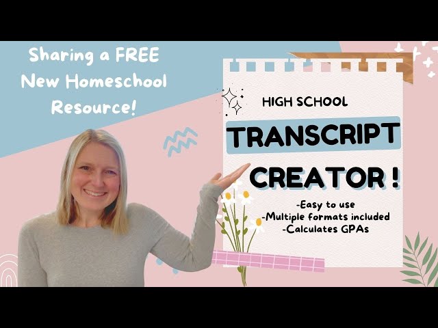 I Made a New *FREE* Homeschool Resource! | High School Transcript Creator with Auto-GPA Calculation