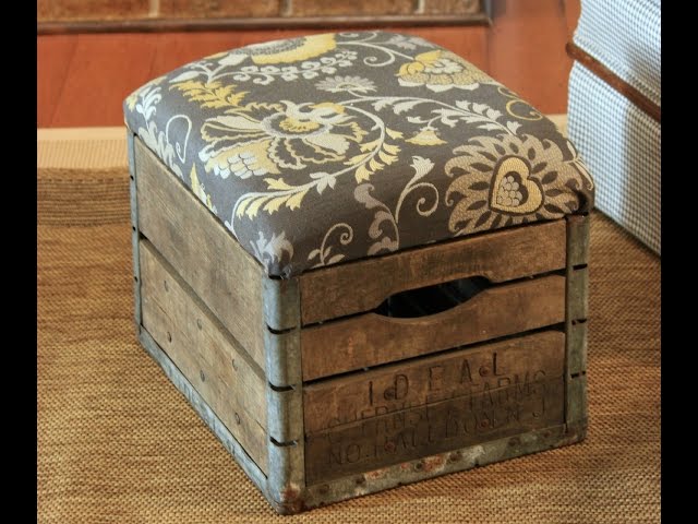 DIY Milk Crate Ottoman| Build Crate Seats For YOUR HOME