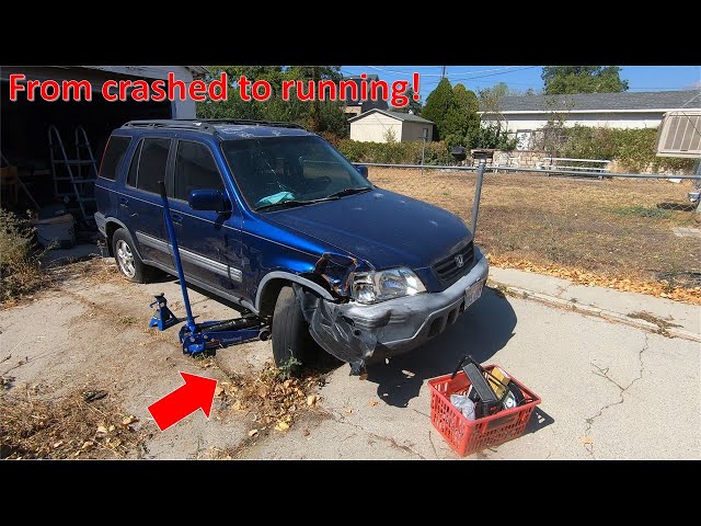 Fixing up the Crashed CR-V For my wife's daily part two. *Roadside Rescue*