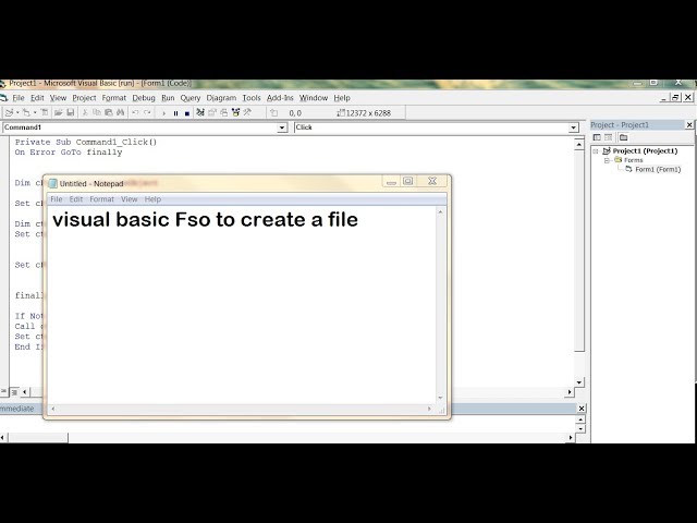 FILE SYSTEM OBJECT | VB6.0 | CREATING A FILES