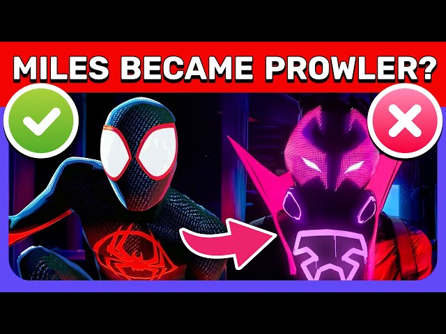Spider-Man – True or False Quiz 🕷🕸 Across the Spider-Verse Movie Facts