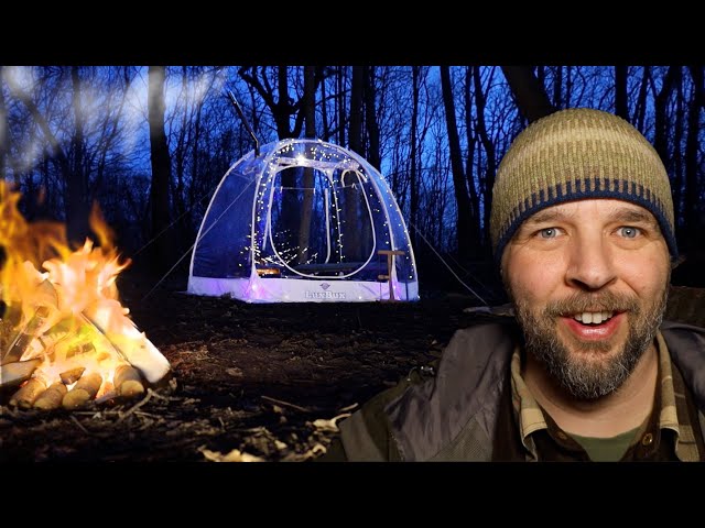 Solo Overnight in a See-Through Dome 'Hot-Tent'