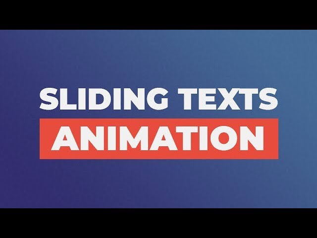 Sliding Texts Animation Using Only HTML & CSS