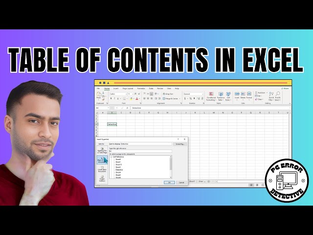 How to Create a Table of Contents in Excel | Simplify Your Spreadsheets