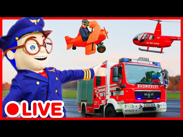 🔴 LIVE | AIRPLANES, HELICOPTERS AND FIRETRUCKS 🚁🚒 Kids pretend play compilation