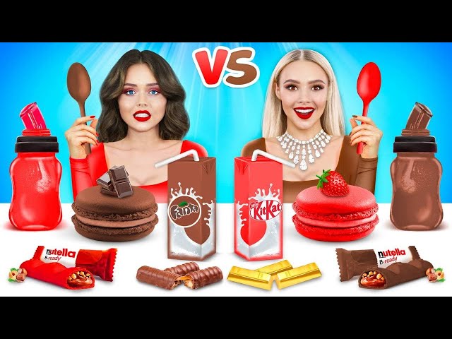 RICH Food VS BROKE Food Chocolate Challenge | Expensive VS Cheap Yummies by RATATA BRILLIANT