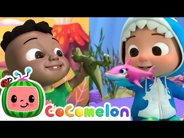 Sharks vs Dinosaurs! | CoComelon - Moonbug Kids - Learning Corner